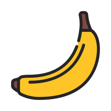 muz meyve ikonu vektör illüstrasyonu