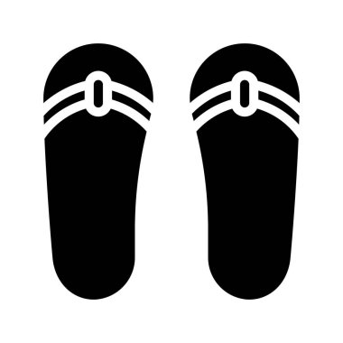 Parmak arası terlik ikonu. Beyaz arkaplanda izole edilmiş web tasarımı için Sandals vektör simgesi 