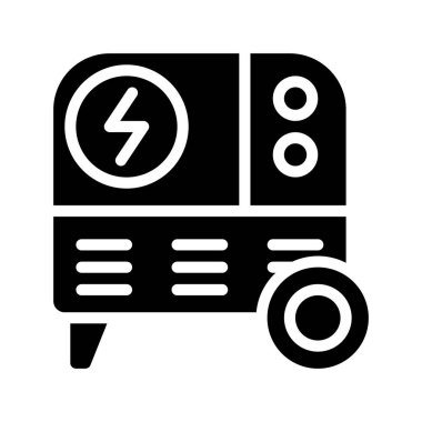 Elektrik Üretici Web simgesi vektör illüstrasyonu