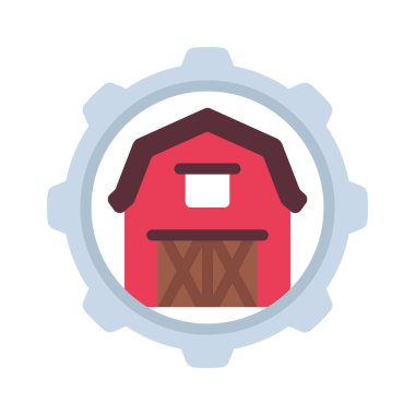 Çiftlik Geliştirme Web simgesi vektör illüstrasyonu