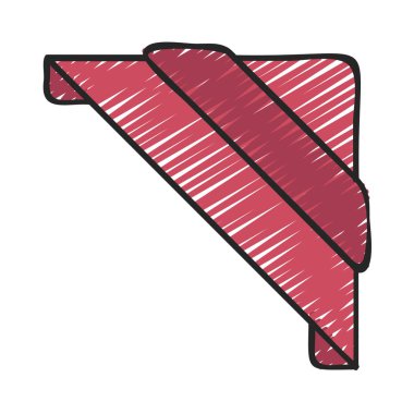 Beyaz arkaplanda Banner simgesinin vektör illüstrasyonu 