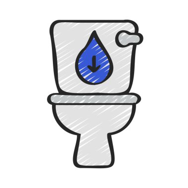 Su Kaydetme Tuvalet Ağı vektör çizimi