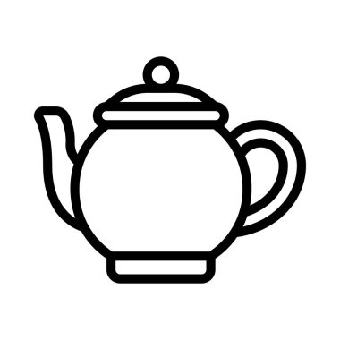 çaydanlık web simgesi vektör illüstrasyonu 