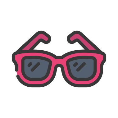 güneş gözlüğü web simgesi vektör illüstrasyonu