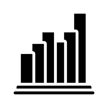 Grafiksel grafik diyagramı simgesi silueti