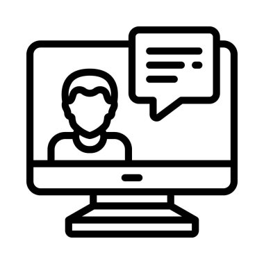 Açıklayıcı Video Web simgesi vektör illüstrasyonu 