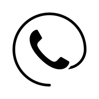 Kablo ağ ikonu vektör illüstrasyonuyla Telefon 