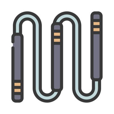 Üçlü Nunchucks web simgesi vektör çizimi