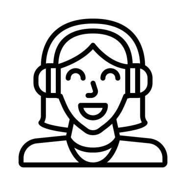 Y Geni Kadın ağ ikonu vektör illüstrasyonu