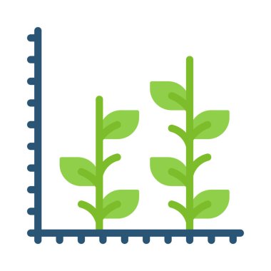 Büyüme Grafiği web simgesi vektör çizimi