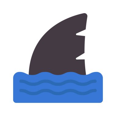 Shark web icon vector illustration