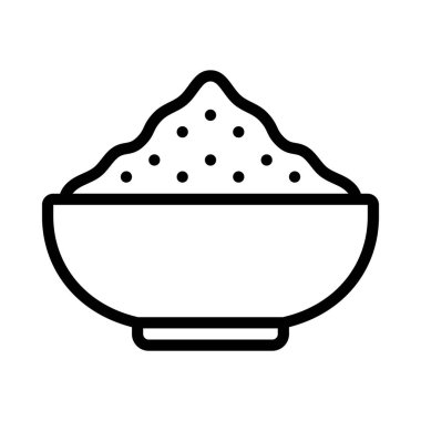 Zerdeçal Bowl web simgesi vektör illüstrasyonu