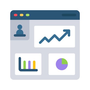 Konsol düz simgesi, vektör illüstrasyonuna yatırım yapılıyor 