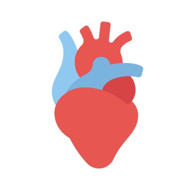 İnsan kalbi organı izole edilmiş vektör tasarımı