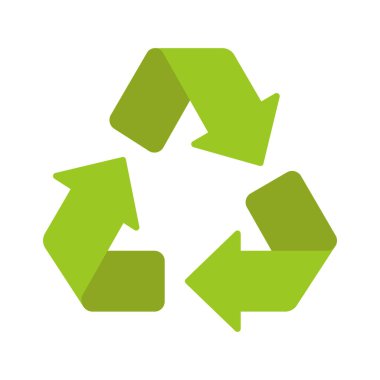 Geri dönüşüm sembolü vektör simgesi tasarımı.