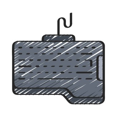 Klavye simgesi, basit stil. vektör illüstrasyonu 