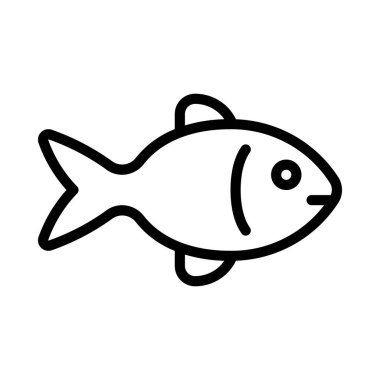 balık simgesi vektör illüstrasyonu