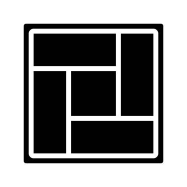 Tatami Platformu düz simgesi, vektör illüstrasyonu 