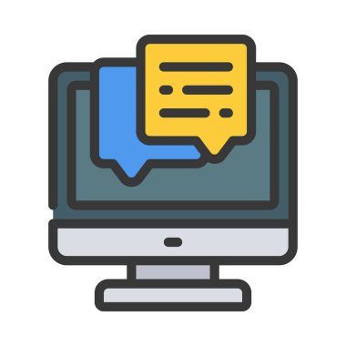 İleti Uygulaması Web simgesi vektör çizimi