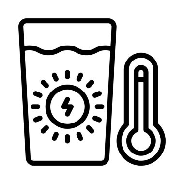 Solar Water Isıtma Ağı vektör çizimi