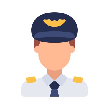 Pilot web simgesi vektör illüstrasyonu