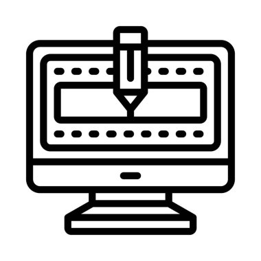 Video simgesi vektör ana hatlarını düzenle   