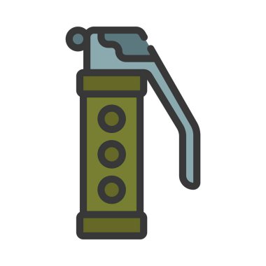 Smoke Grenade web simgesi vektör illüstrasyonu 