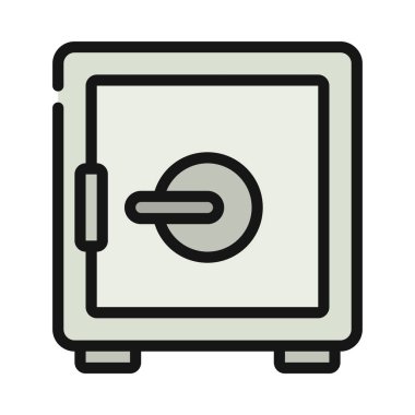 Para Güvenli Kutusu web simgesi vektör illüstrasyonu