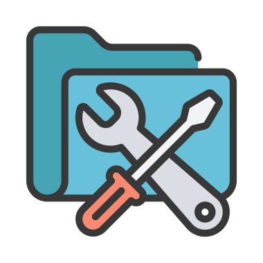 Dizin simgesini, vektör illüstrasyonunu onar 