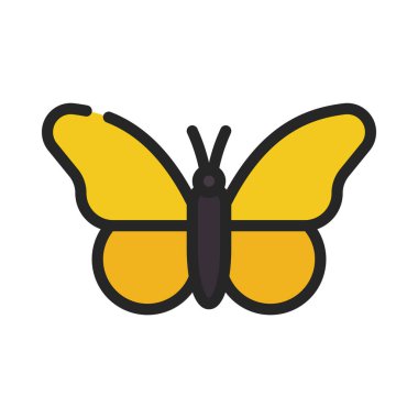 Kelebek ikonu. düz dizayn. vektör illüstrasyonu.