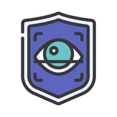 Kalkan basit kutsal kişilerin resmi, vektör çizim