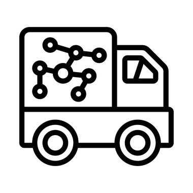 Kimyasal Taşımacılık Web simgesi vektör çizimi 