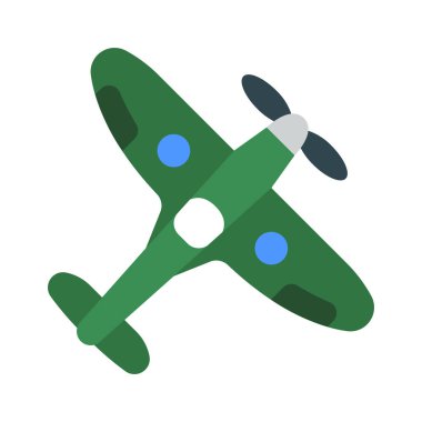 Spitfire Uçak vektör çizimi tasarımı