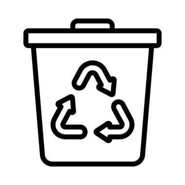 Çöp Kutusu simgesi vektör resimleme arkaplanını geri dönüştür 