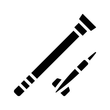 Üfle Dart düz simgesi, vektör illüstrasyonu 