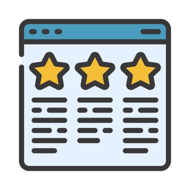 Web sitesi Web simgesi vektör illüstrasyonunu gözden geçirir
