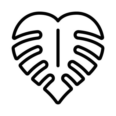 Beyaz arkaplanda yaprak simgesi, vektör illüstrasyonu 