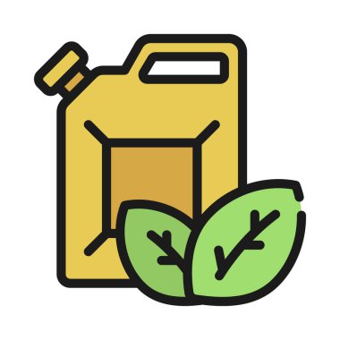 Eko Yakıt Web simgesi vektör illüstrasyonu 