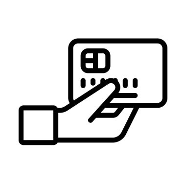 Kredi kartı web simgesi vektör illüstrasyonu