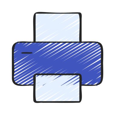 Yazıcı simgesi, basit web illüstrasyonu