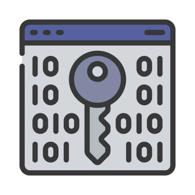 Web sitesi İkili Anahtar simgesi, vektör illüstrasyonu