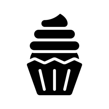 Cupcake vektör simgesi çizimi 