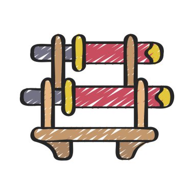 kılıç simgesi, vektör illüstrasyonu basit tasarım