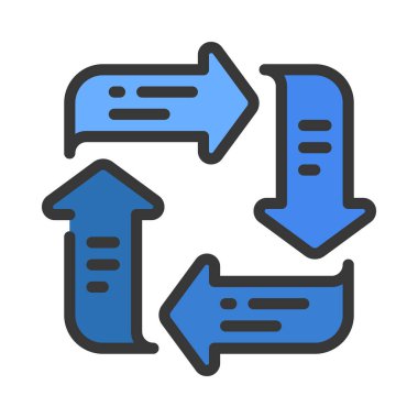 Oklar web simgesi vektör illüstrasyonu