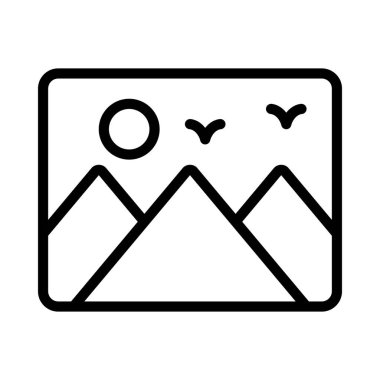 Peyzaj Resim Web simgesi vektör illüstrasyonu