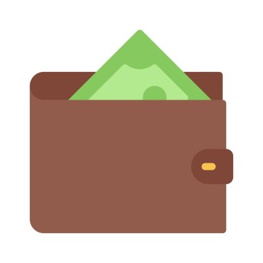wallet icon, vector illustration simple design
