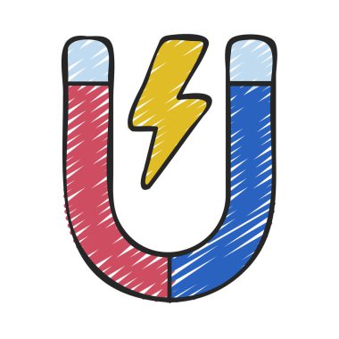 Manyetik Güç Ağı vektör çizimi