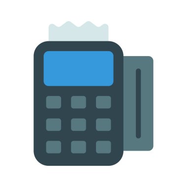 POS Aygıt simgesi, vektör illüstrasyonu basit tasarım