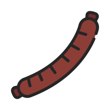 sosis web simgesi vektör çizimi 