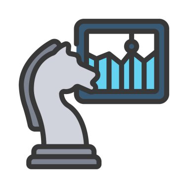 strateji web simgesi vektör illüstrasyonu